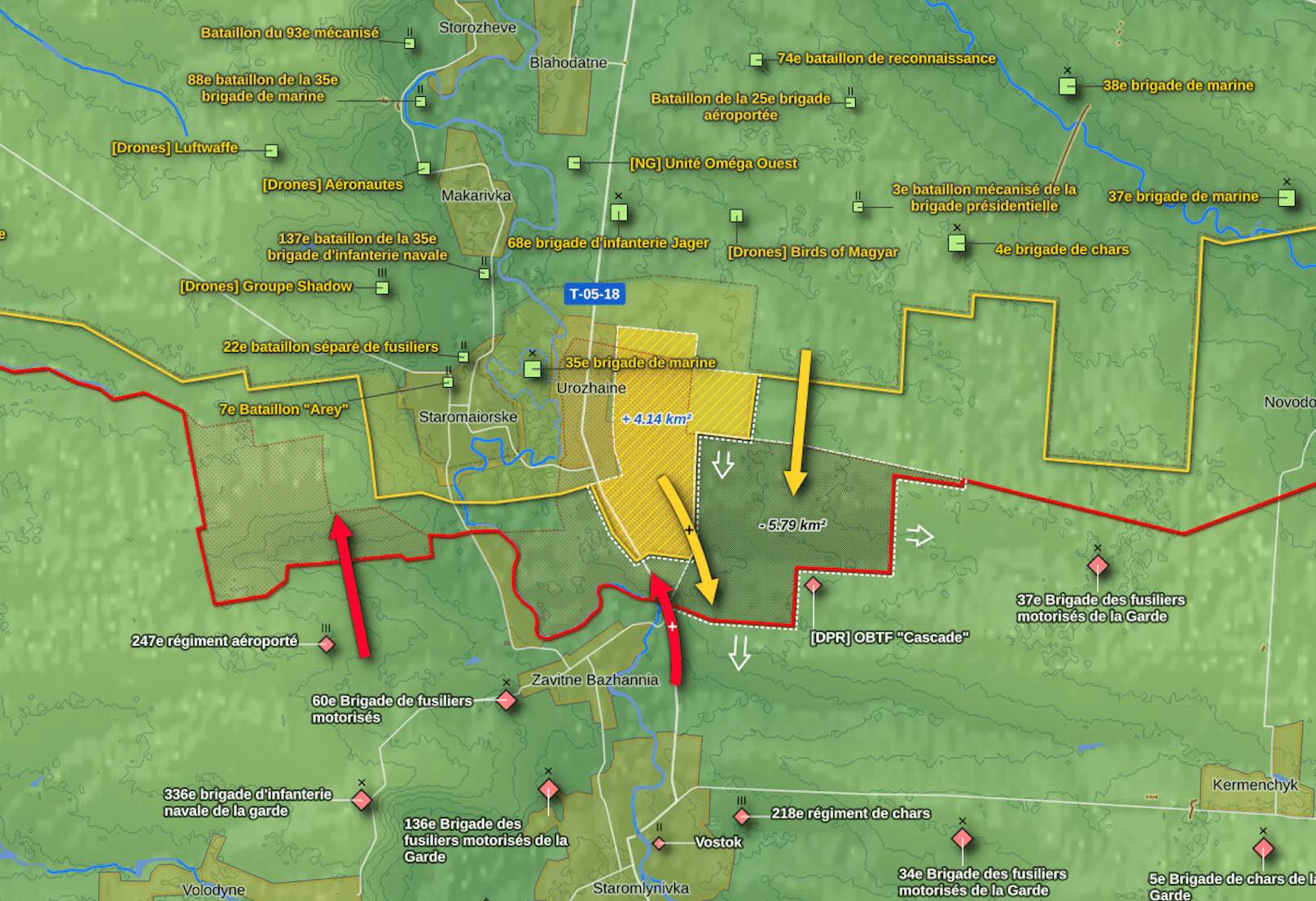 Обстановка в районе Времевского выступа по версии Poulet volant 