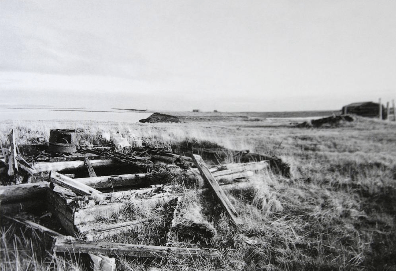 Остатки барака литовских ссыльных в Якутии