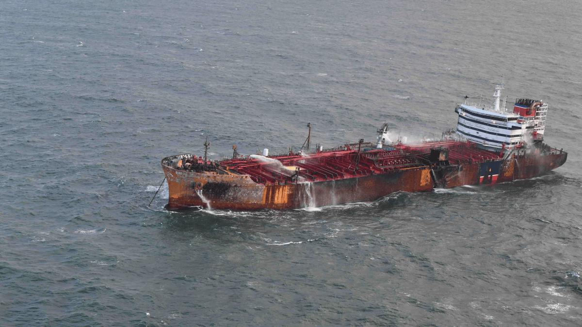 Танкер Stena Immaculate после аварии