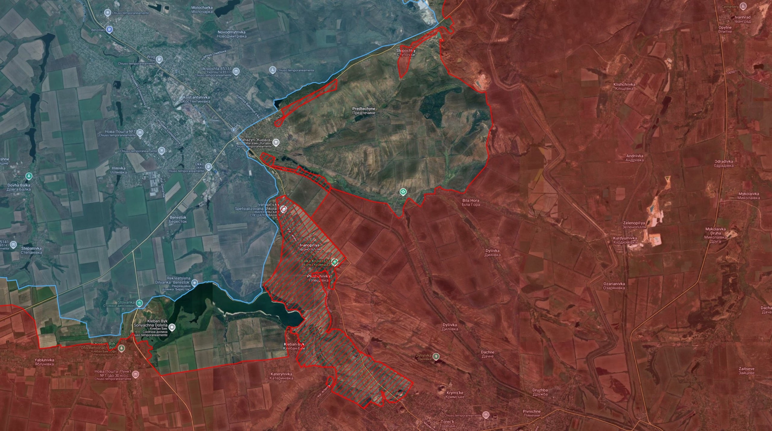 Ситуация в районе Константиновки по версии исследователя под ником Playfra