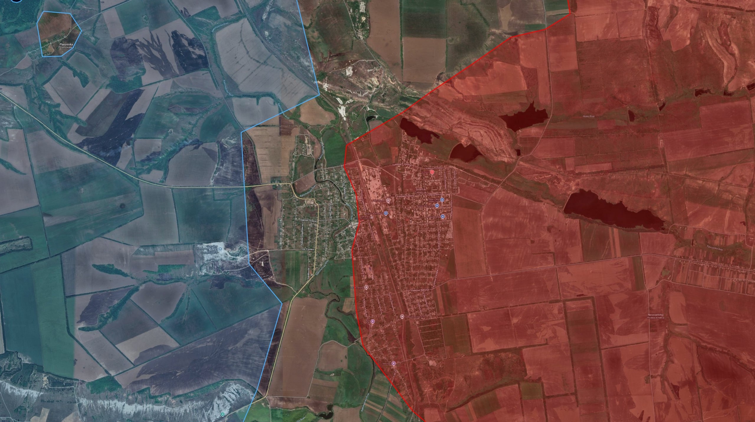 Ситуация в районе Северска по версии исследователя под ником Playfra