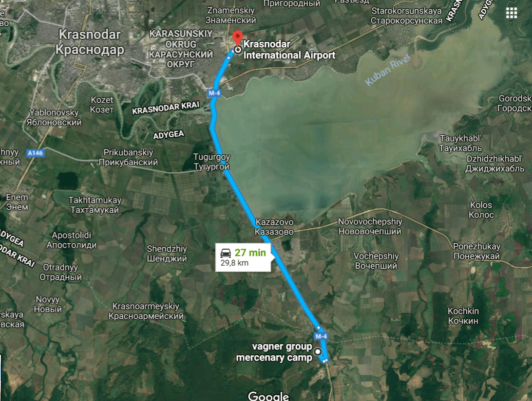 Тренировочный лагерь ЧВК Вагнера в Молькино