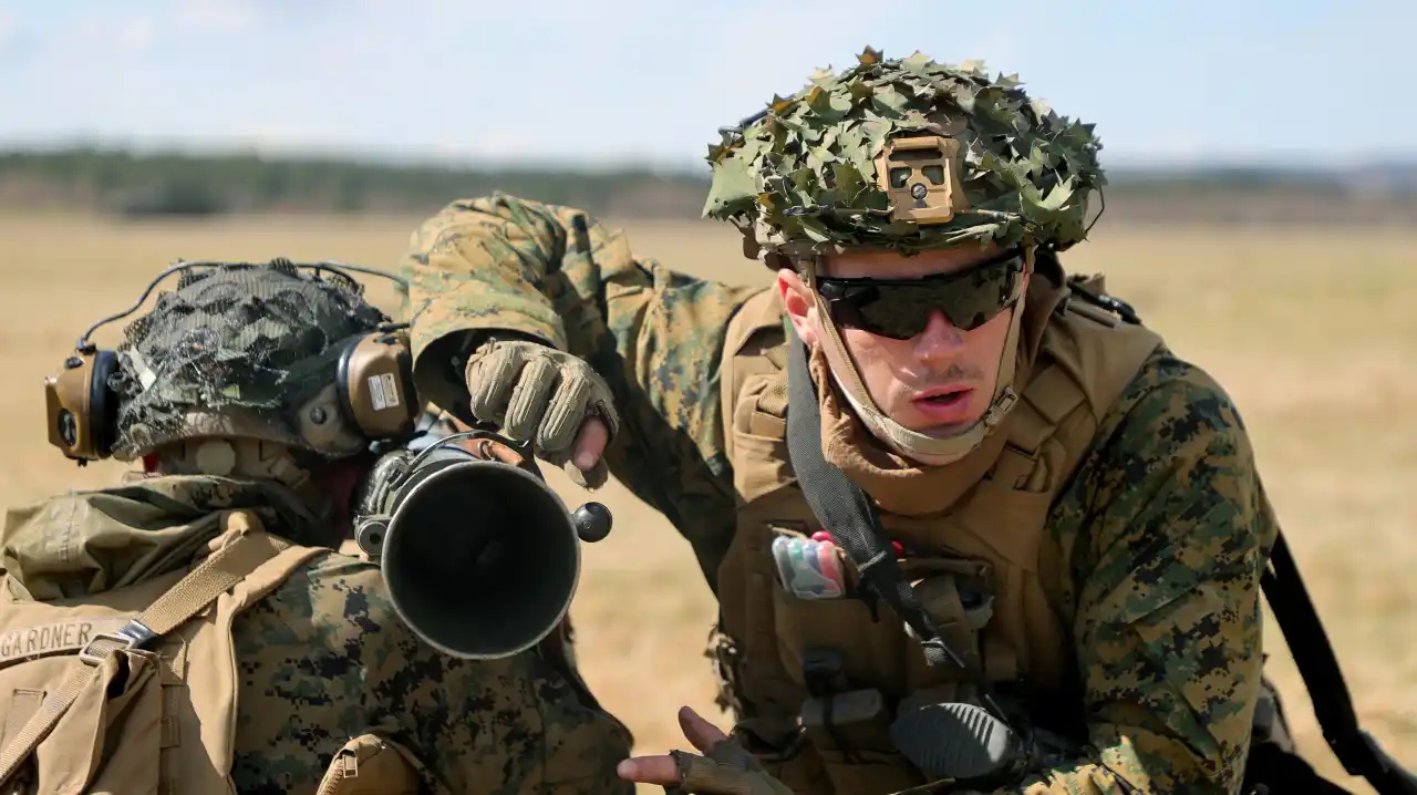 Американский военнослужащий во время учений «Аврора-23» в Швеции. Фото: TT / TT NYHETSBYRÅN