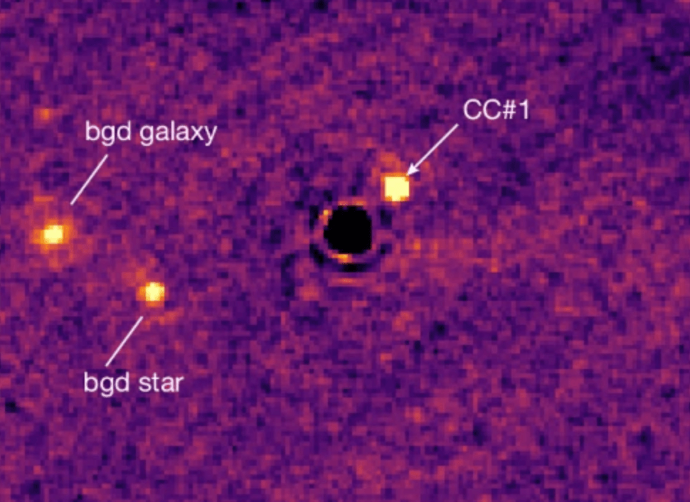 Объект CC#1 — первая экзопланета, обнаруженная телескопом «Джеймс Уэбб»