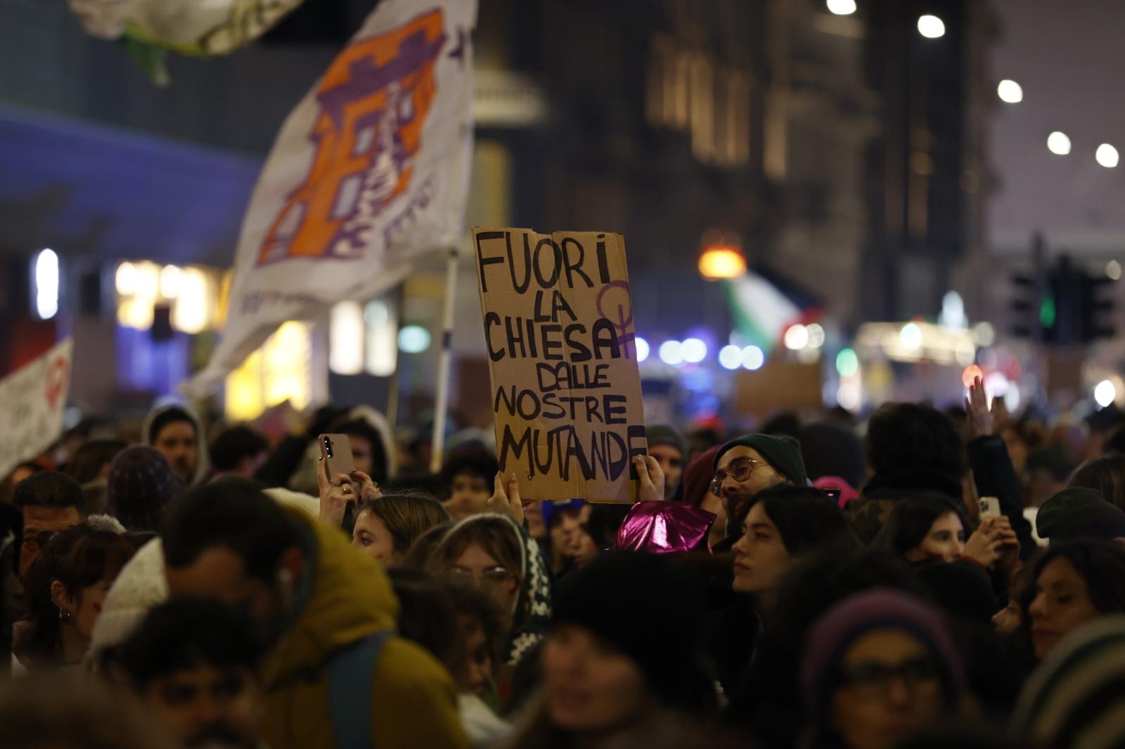 Акция против насилия над женщинами, Милан, 25 ноября 2025 года. Фото: Corriere.it