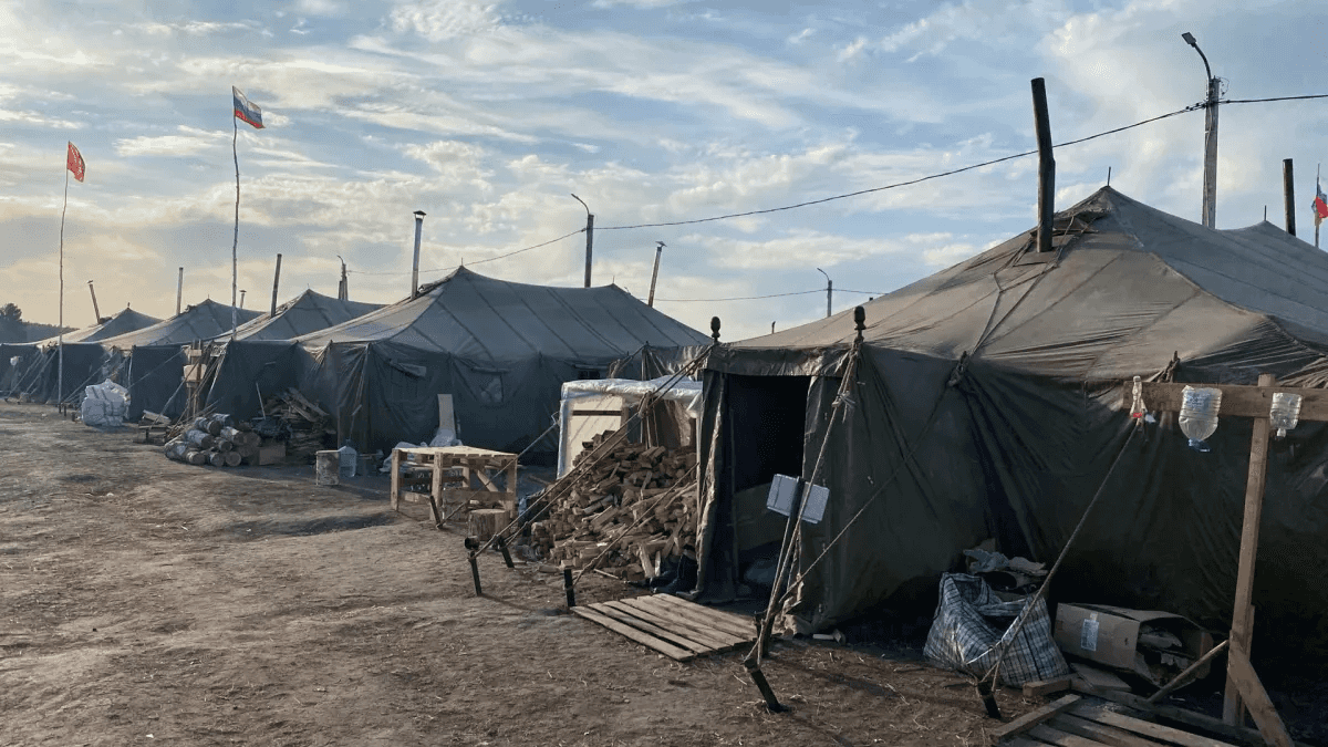 Мобилизованные попросили печки у мэра Новокузнецка. В Сибири стоят морозы, а они живут в палатках