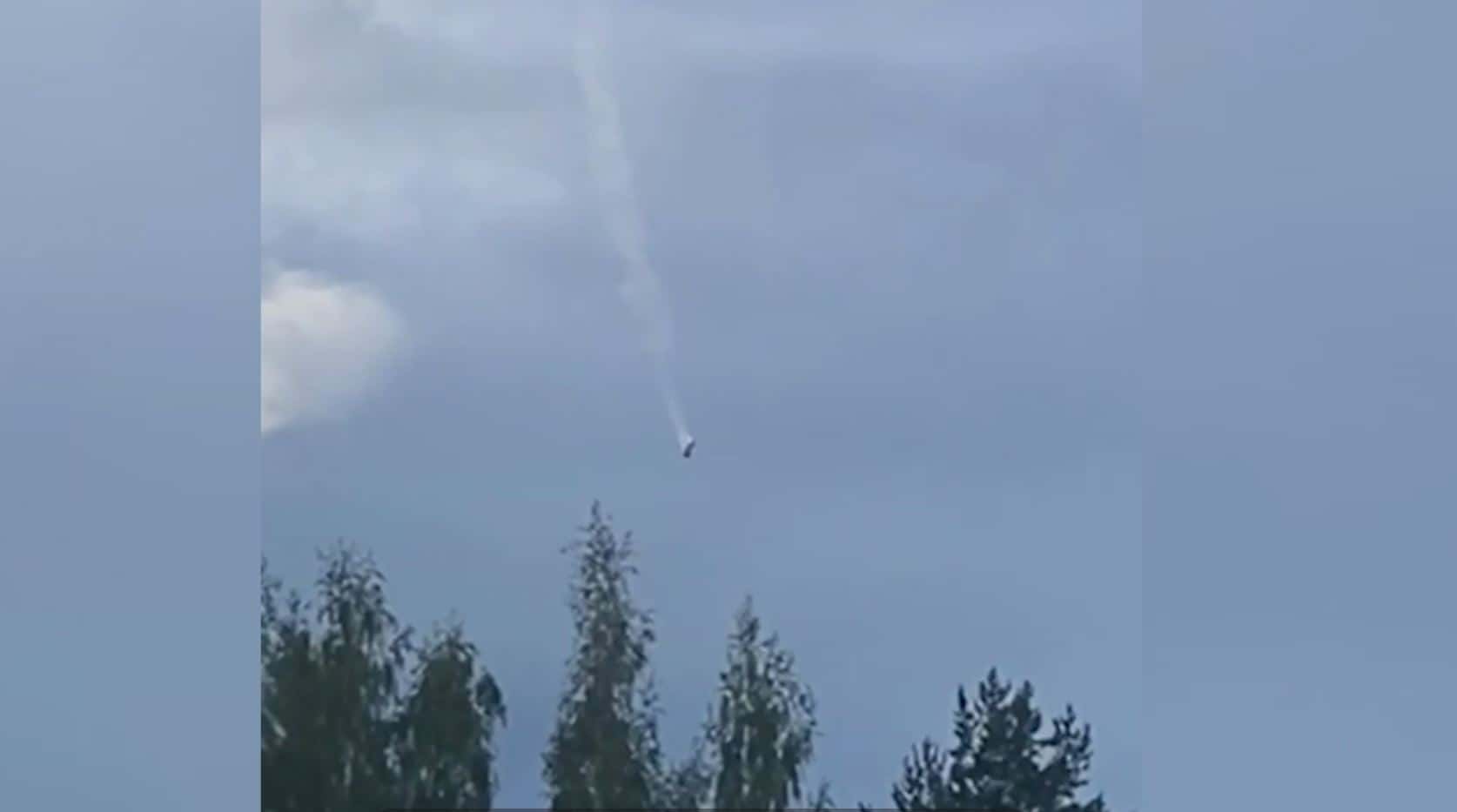 Опубликовано еще одно видео падения бизнес-джета Пригожина