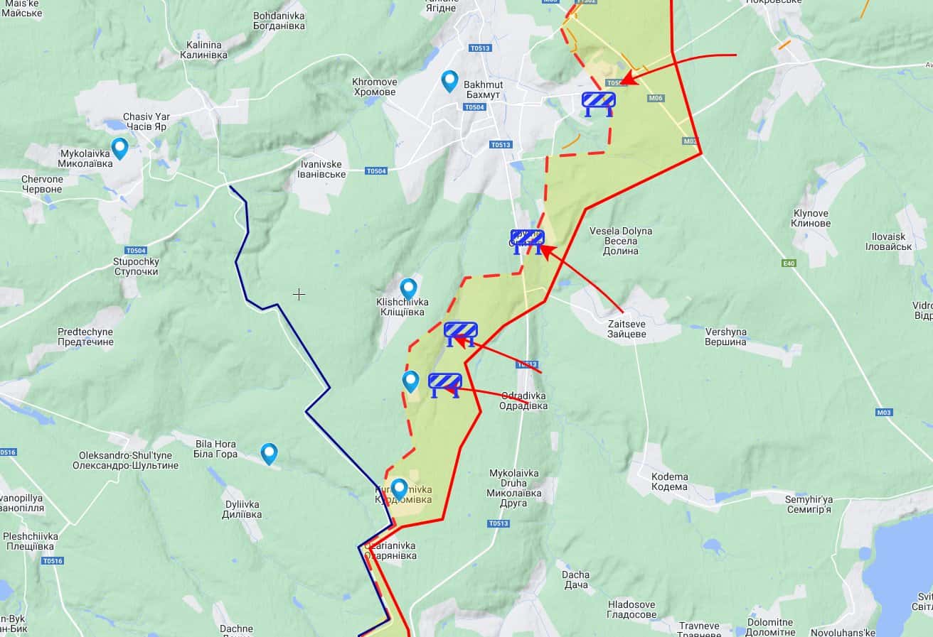 Тяжелые бои под Бахмутом, атака беспилотниками еще одного аэродрома в России, часть Украины без электричества. Что происходит на фронте