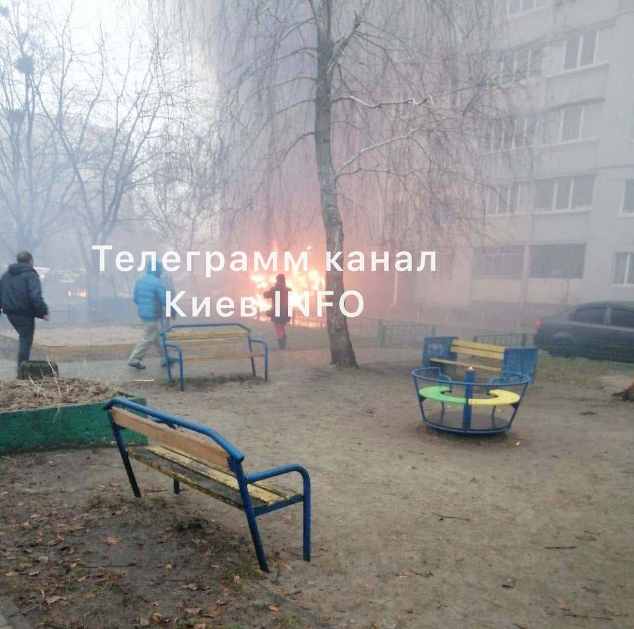 В Броварах Киевской области возле детского сада разбился вертолет