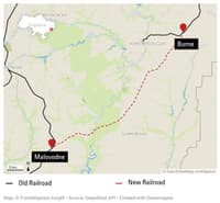 Новая российская ж/д ветка в Донецкой области 