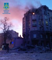 Последствия налета на Киев в ночь на 1 января 2025 года