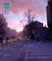 Последствия налета на Киев в ночь на 1 января 2025 года