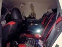 Последствия удара БПЛА по гражданскому автомобилю в оккупированной ВС РФ части Запорожской области