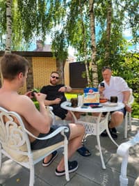 Vladimir Petrovsky and his two sons, Dmitry and Valery