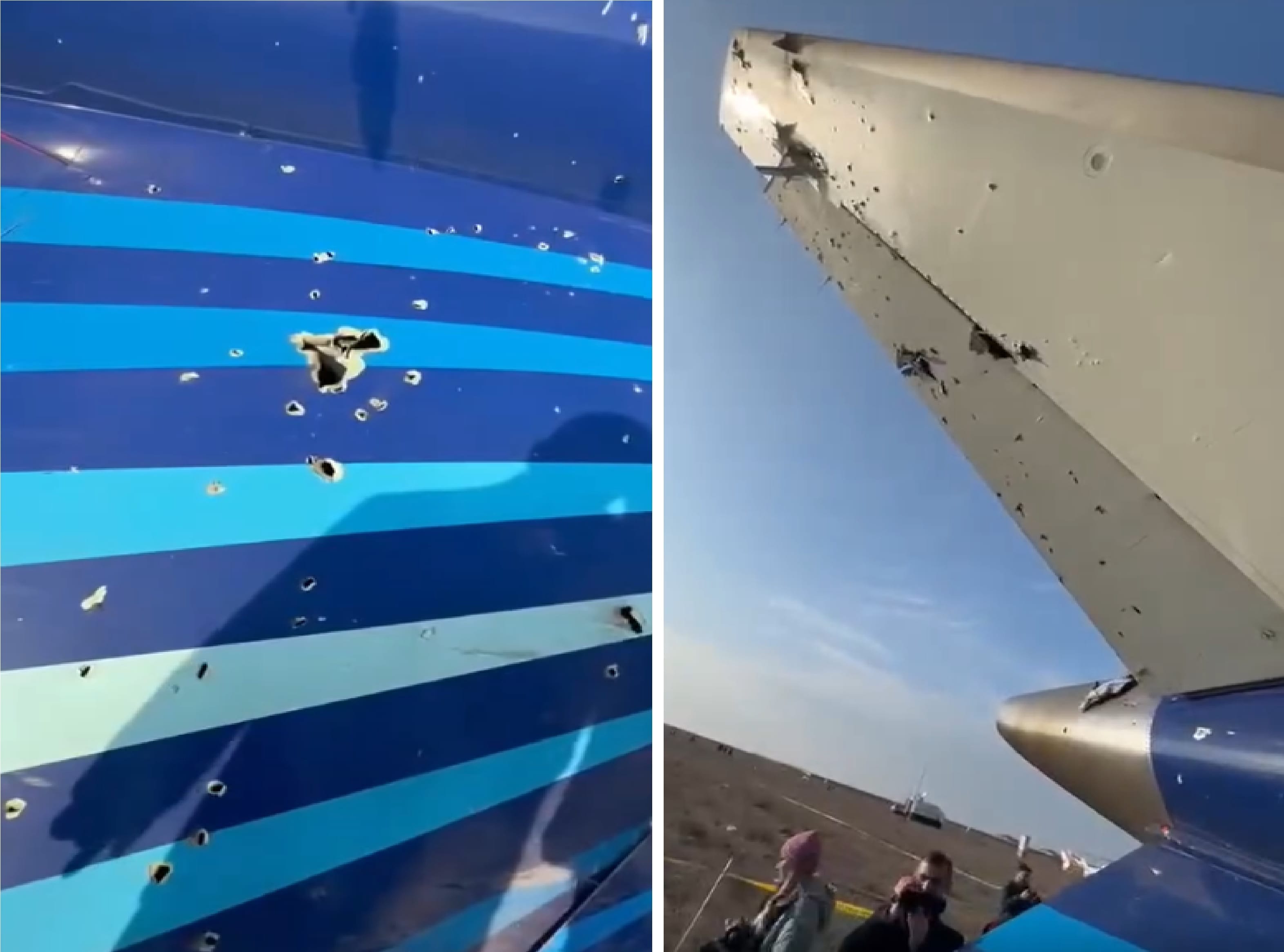 Алиев: Разбившийся в Актау самолет получил повреждения «вследствие обстрела с земли». Ранее Путин назвал это «инцидентом»