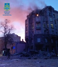 Последствия налета на Киев в ночь на 1 января 2025 года