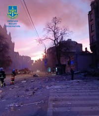 Последствия налета на Киев в ночь на 1 января 2025 года