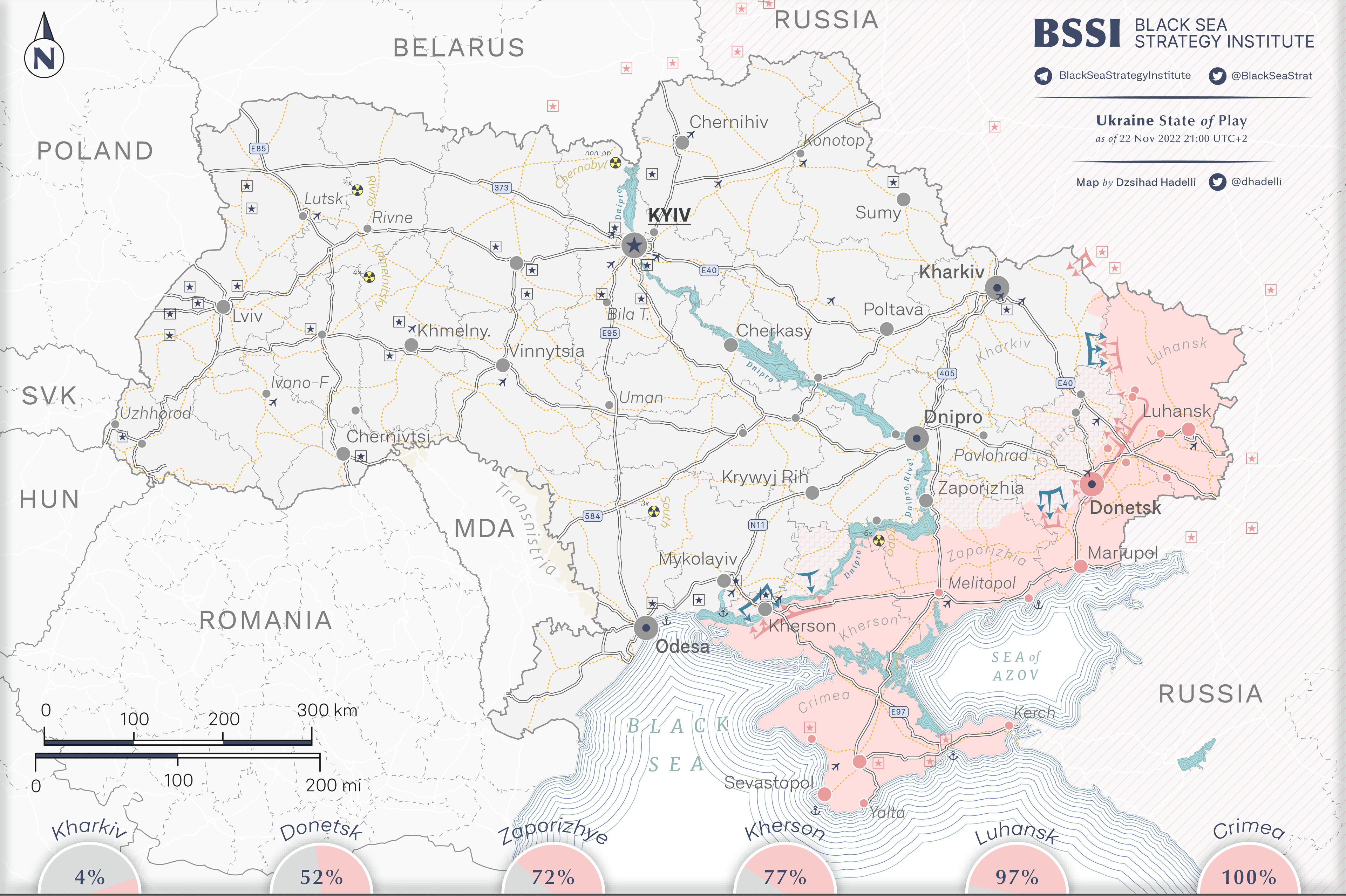 Тяжелая ситуация в районе Бахмута, захват части Марьинки, блэкаут в Украине и Молдове. Что происходит на фронте