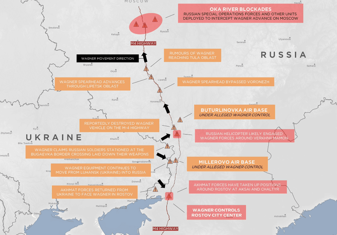 ЧВК Вагнера почти дошла до Москвы и развернулась, авиация РФ понесла рекордные потери в воздухе за все время войны. Что происходит на фронте