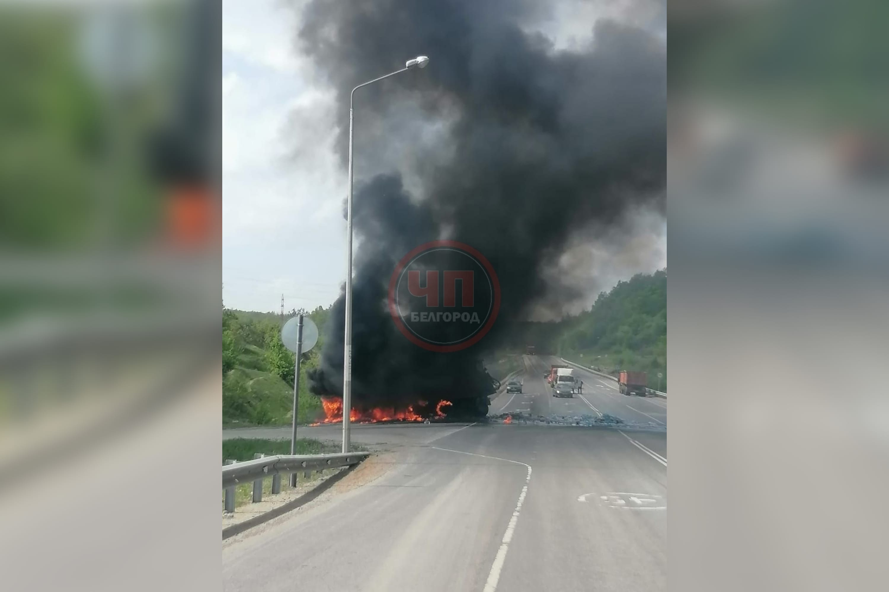 В Белгородской области двое мужчин сгорели заживо после ДТП с военными