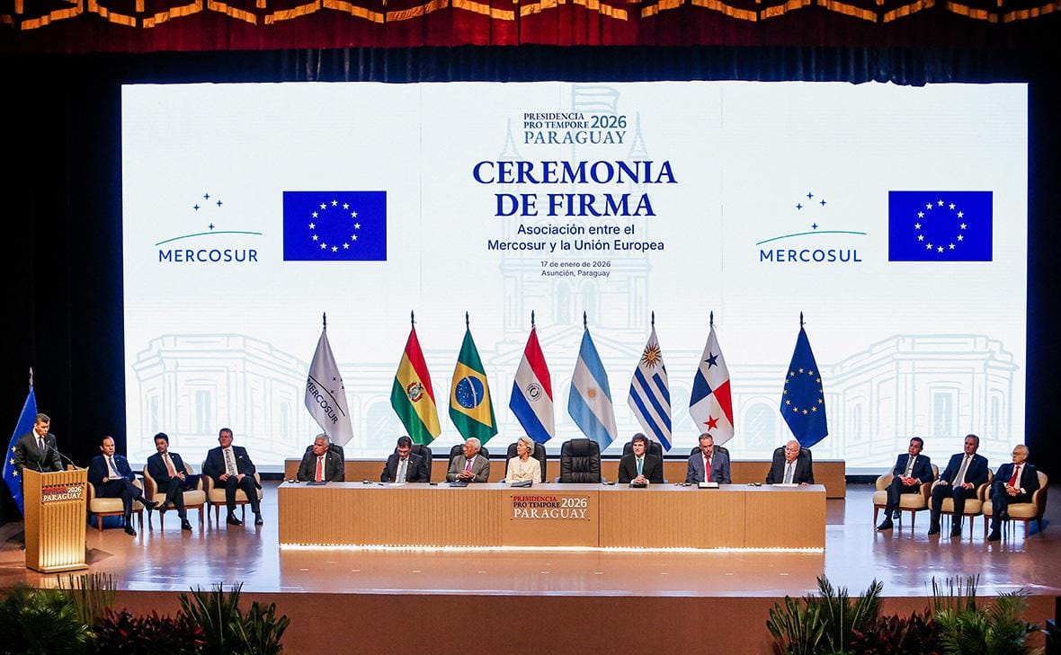 Европарламент направил торговое соглашение с группой стран Южной Америки МЕРКОСУР, подписанное после 25 лет переговоров, в Европейский суд