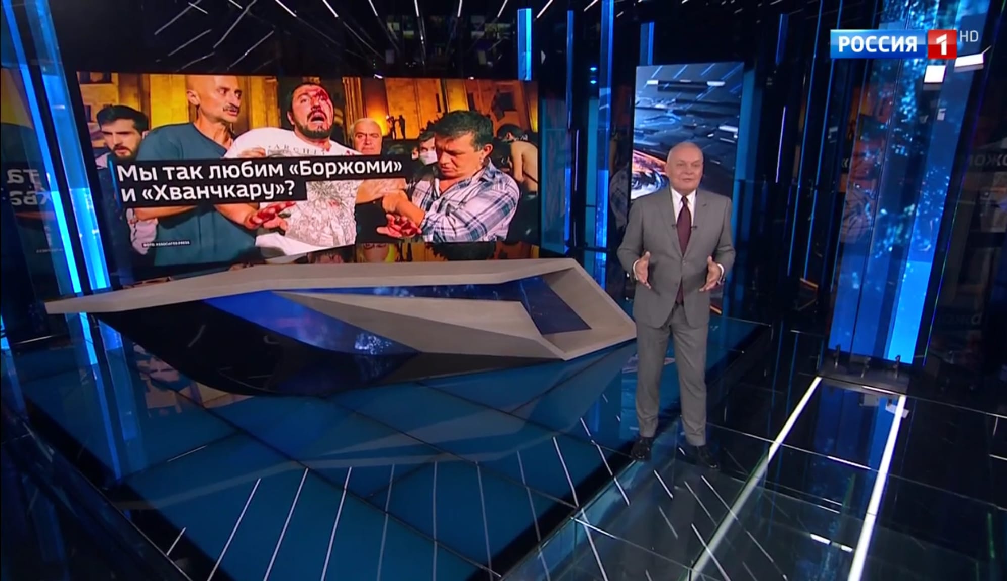 Фейк Дмитрия Киселева: российско-грузинскую войну 2008 года начал Саакашвили, обстреляв базу миротворцев