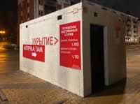 Bomb shelter built out of concrete slabs