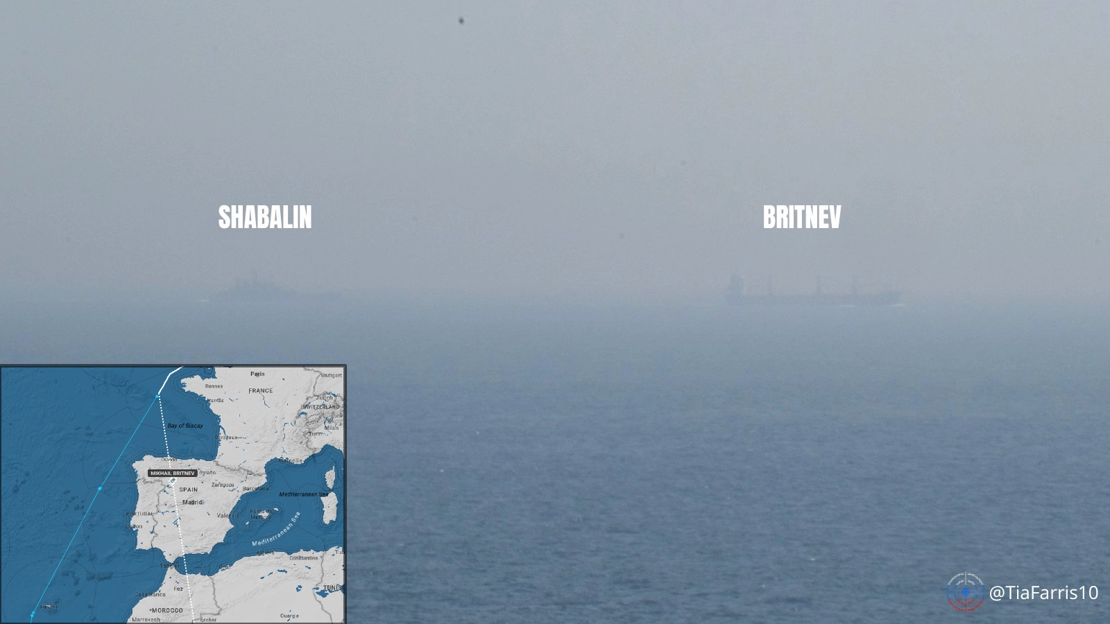 OSINT-проект Russian Forces Spotter пишет, что снимок сделан 25 июня к западу от Португалии. В это время судно шло с отключенным AIS, однако судя по средней скорости судно оно действительно должно было 25 июня проходить к западу от северной части Португалии