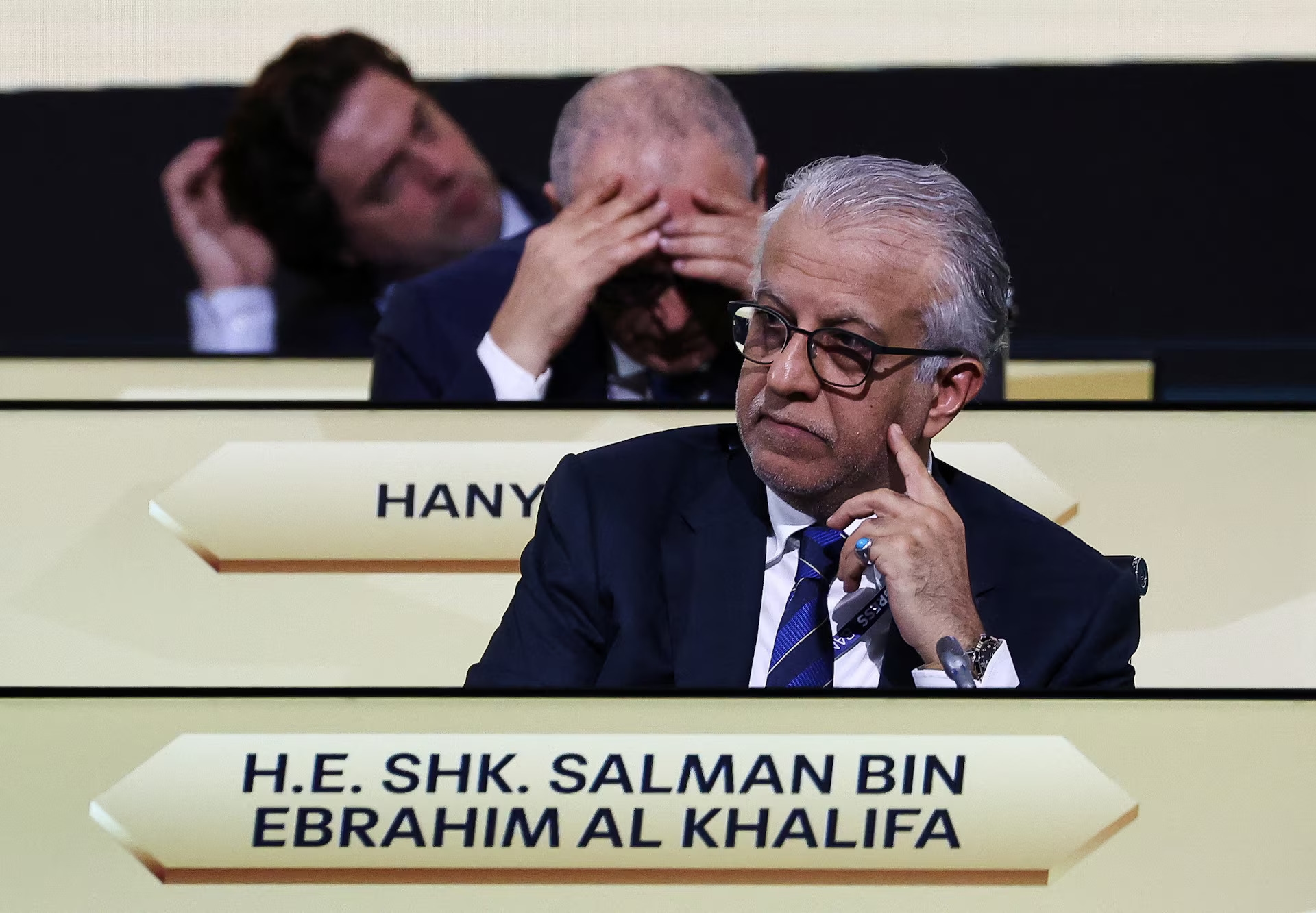 Шейх Салман бин Ибрагим Аль Халифа, президент Азиатской футбольной конфедерации, на конгрессе ФИФА в Бангкоке, 17 мая 2024 года