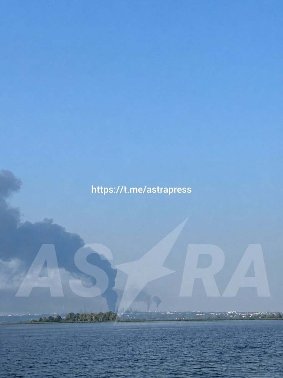 Пожар в районе Сызранского НПЗ