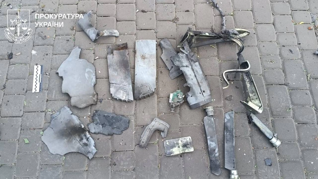 Осколки ракеты «Бандероль» после атаки в Балаклее