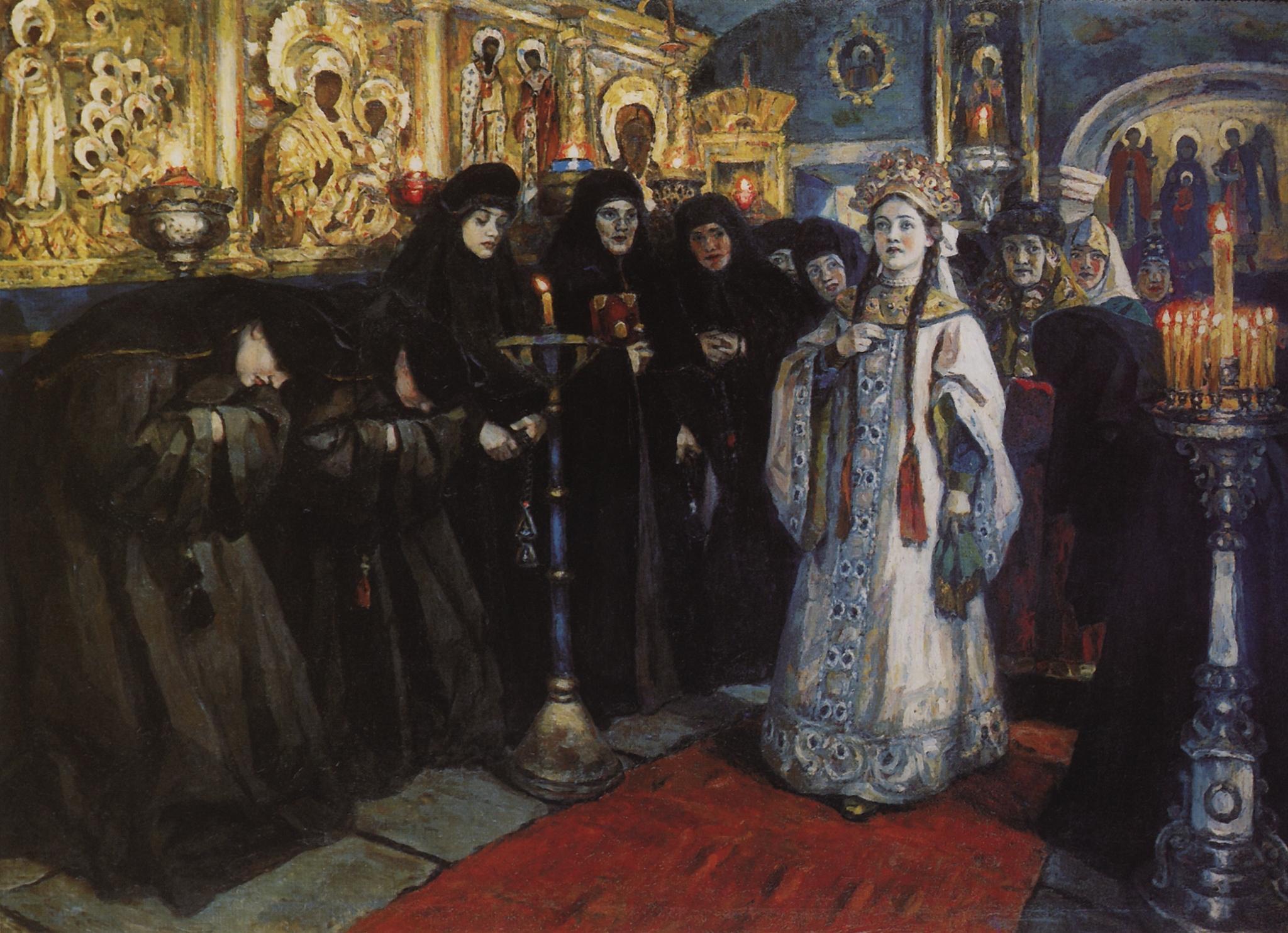 Посещение царевной женского монастыря. Василий Суриков, 1912