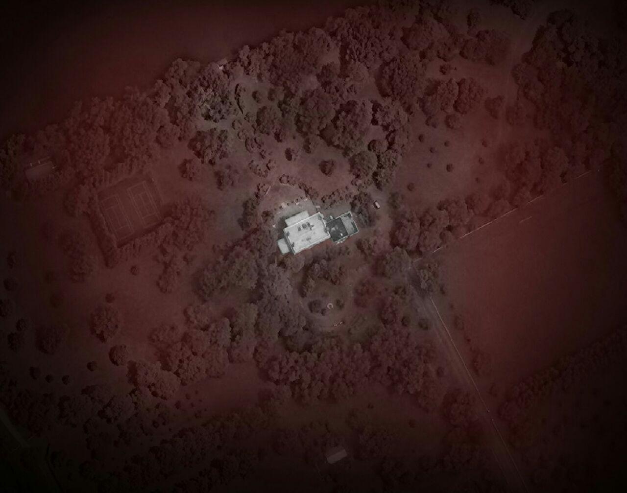 Здание около Сентрвилла, Мэриленд, использовавшееся российскими дипломатами. Спутниковая фотография (2015)