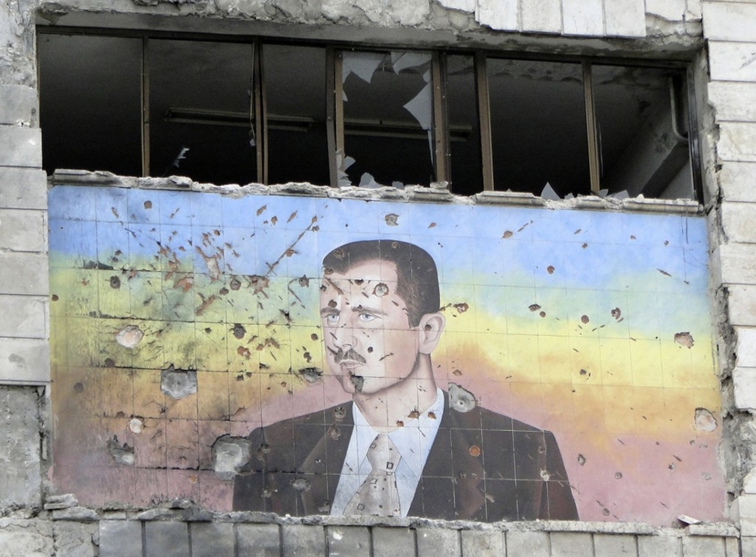 syria-bashar-bullet-holes
