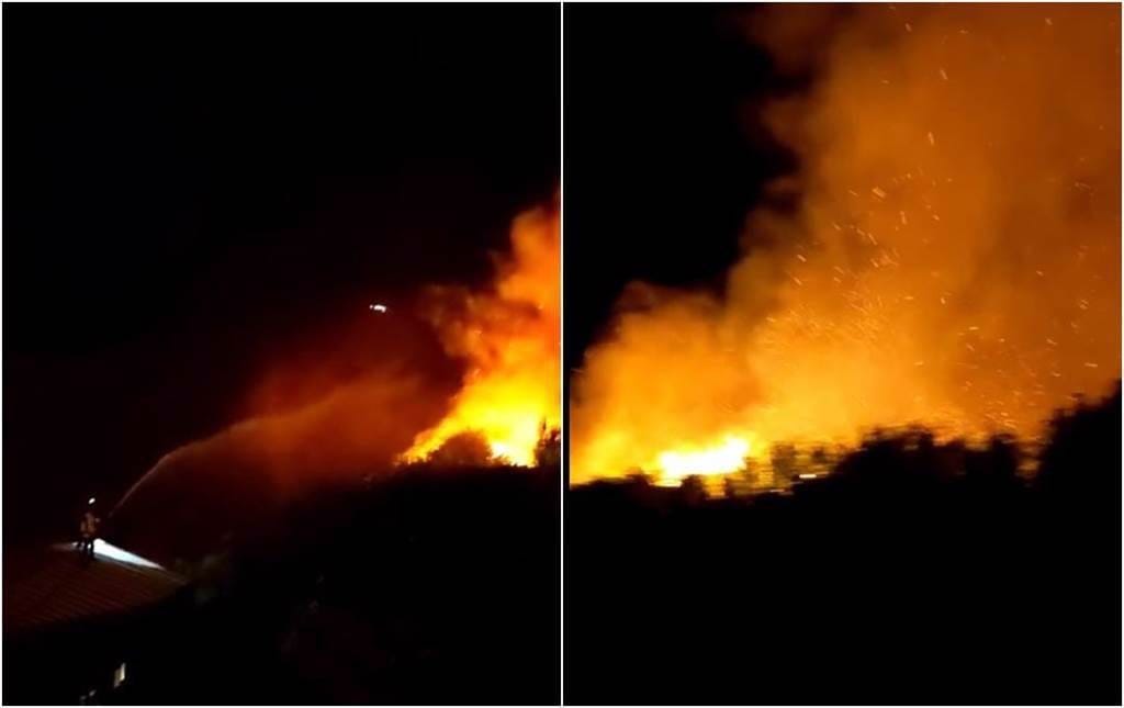 Во время артиллерийских учений на Тайване загорелся лес. Видео