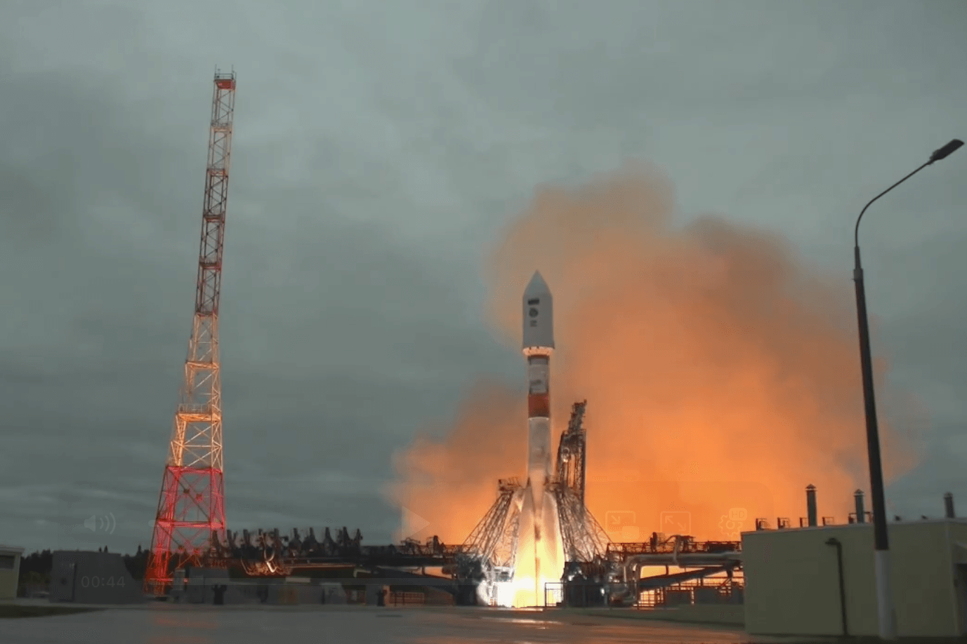Запуск ракеты-носителя "Союз-2.1б" с космодрома Плесецк, 24 августа 2026. Скриншот видео: «Роскосмос»