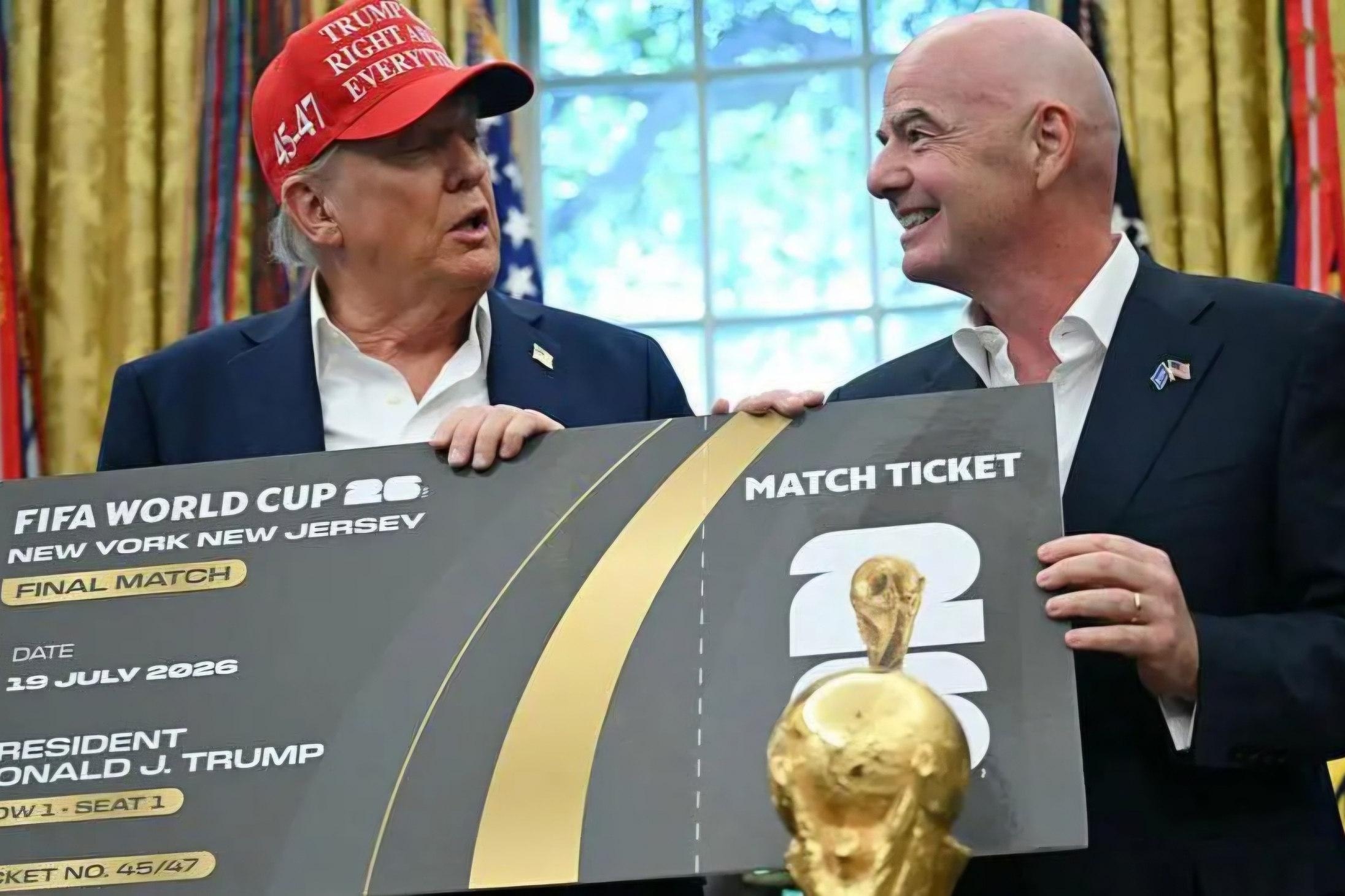 Президент США Дональд Трамп и глава ФИФА Джанни Инфантино. Фото: Getty Images