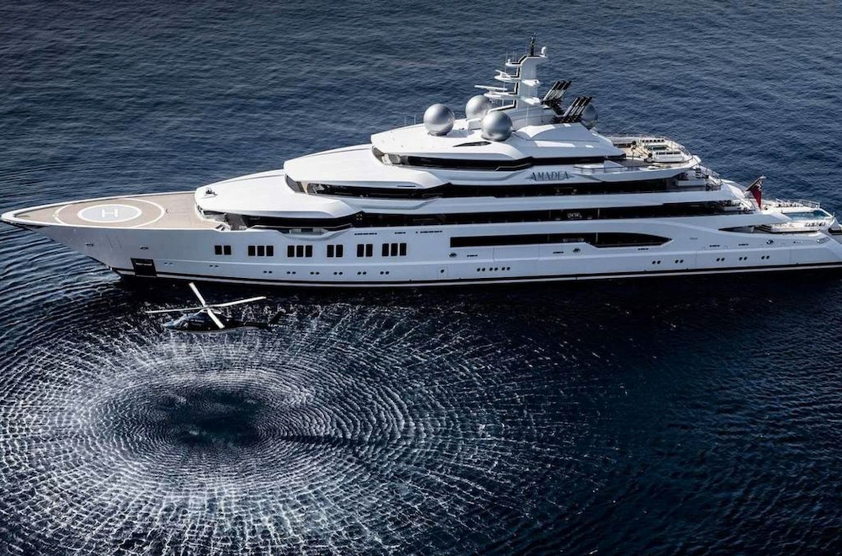 The Amadea, a yacht allegedly linked to Suleiman Kerimov