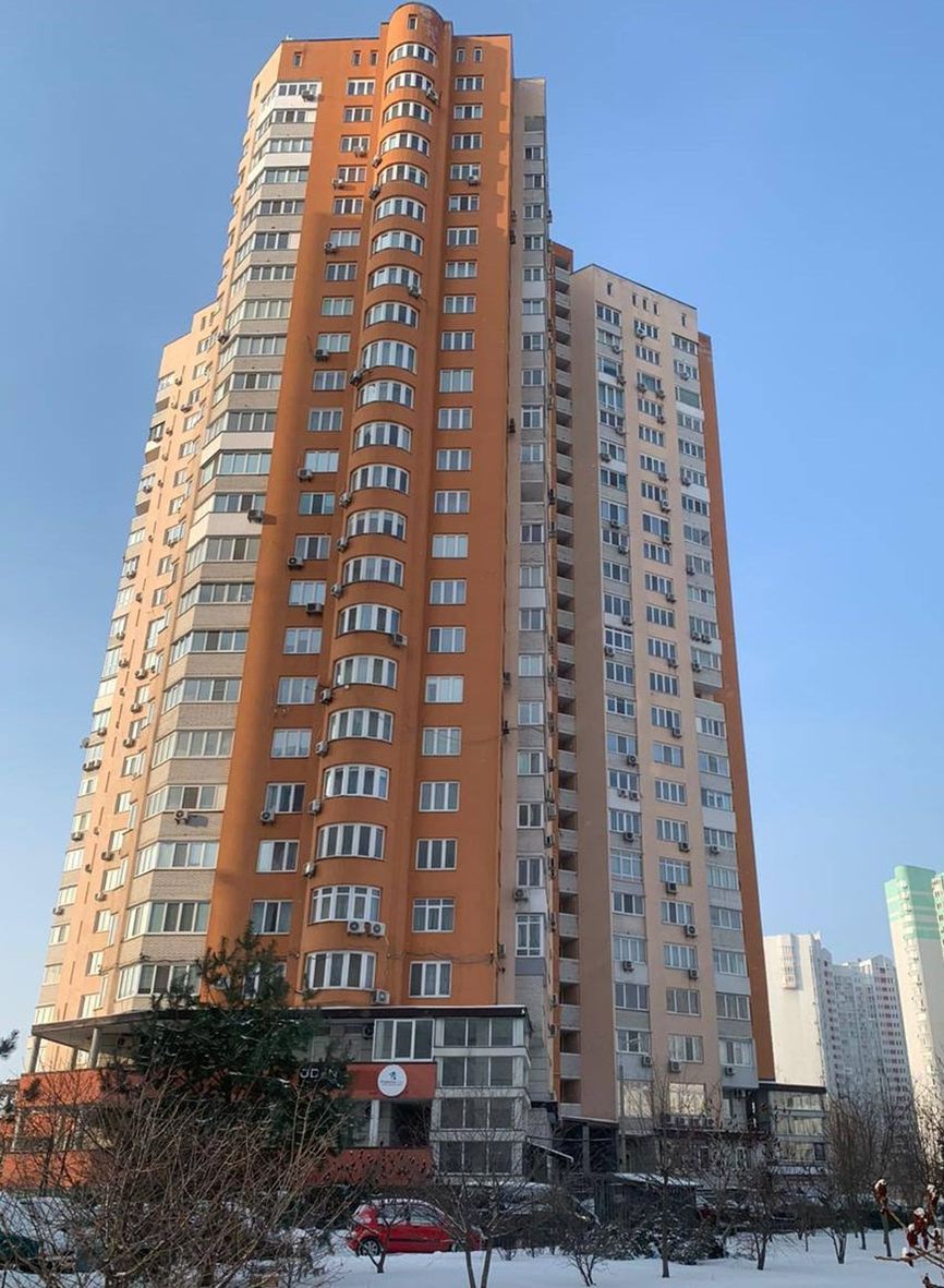 Bygningen i Osokorky som sikret seg reservestrøm gjennom huseierforeningen