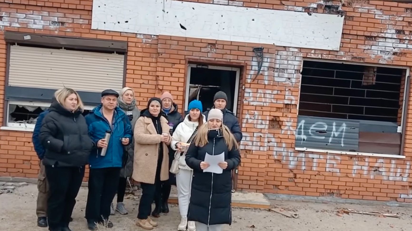 Кадр из коллективного обращения Мариупольцев к Путину