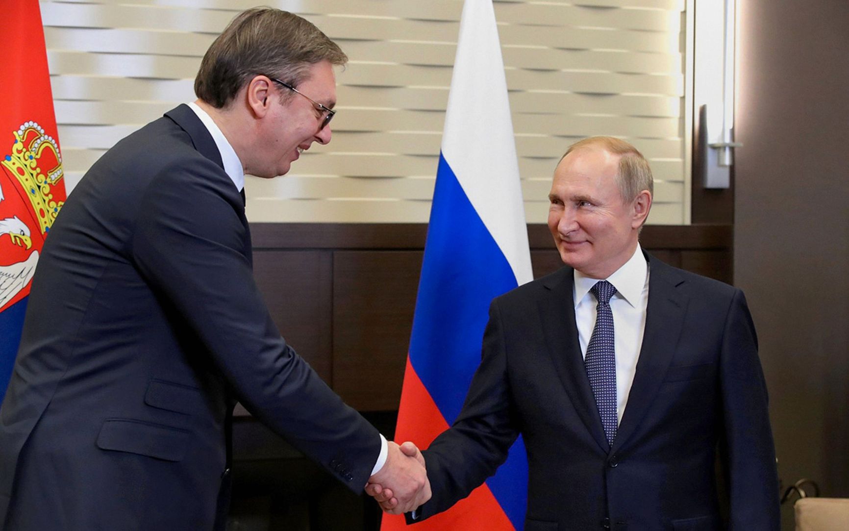 Aleksandar Vucic and Vladimir Putin