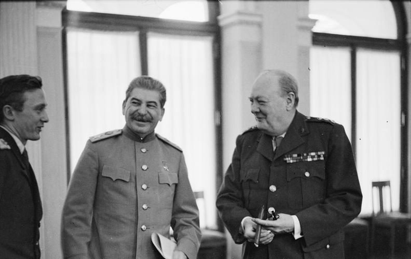 Сталин и Черчилль на Ялтинской конференции