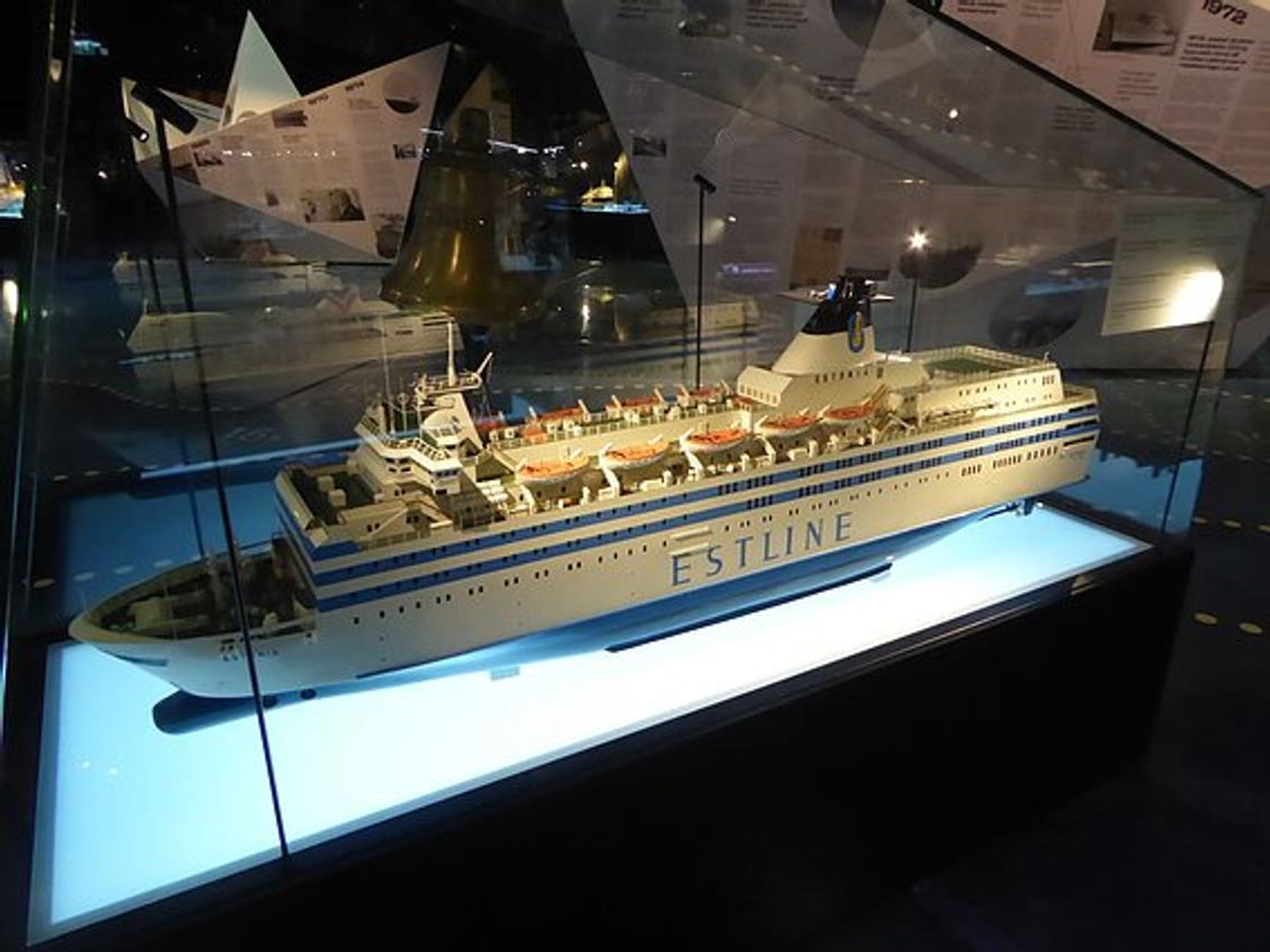 Model of the Estonia ferry at the Estonian Maritime Museum