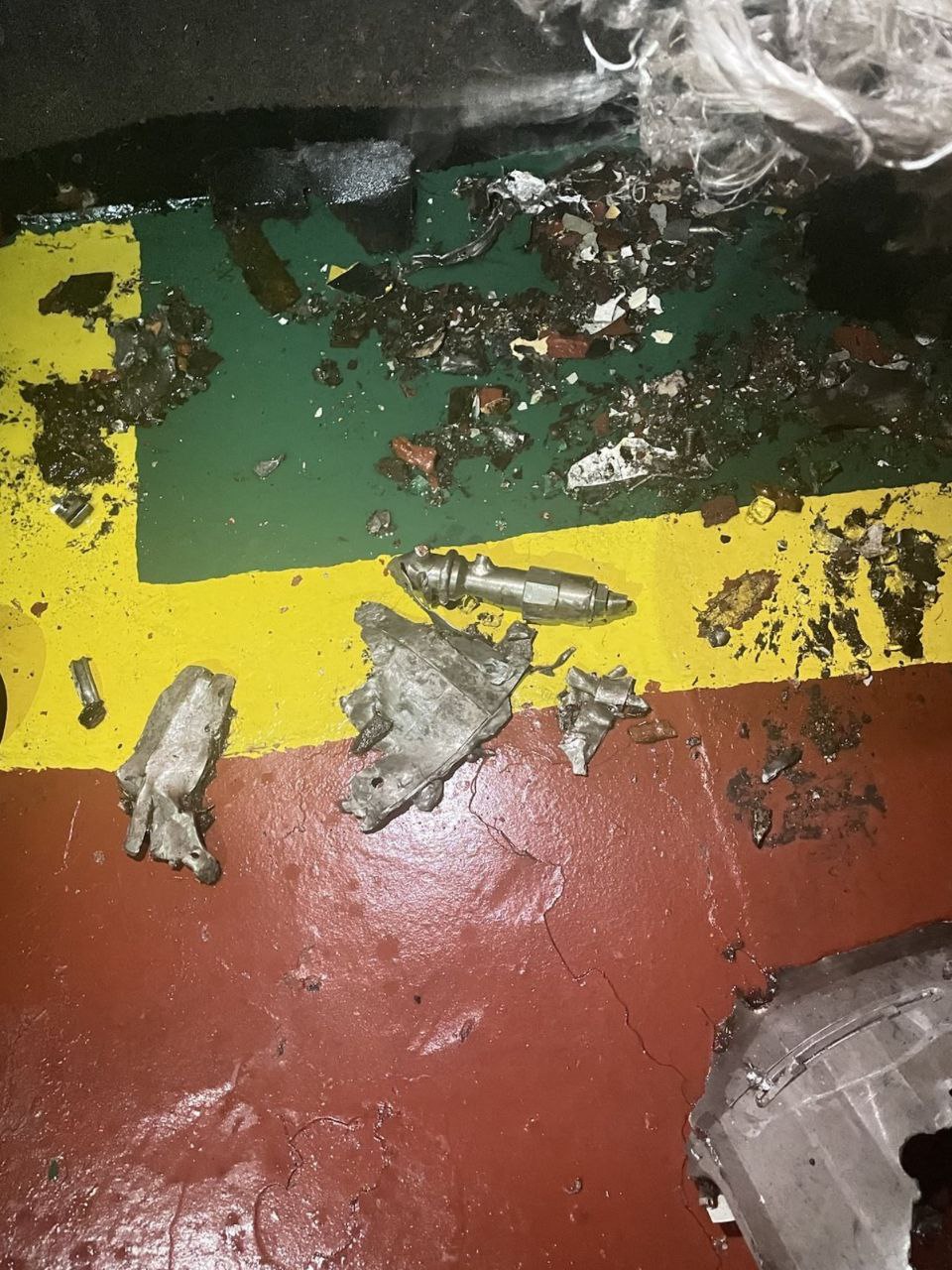 Последствия удара по гражданскому судну в одном из портов Одесской области