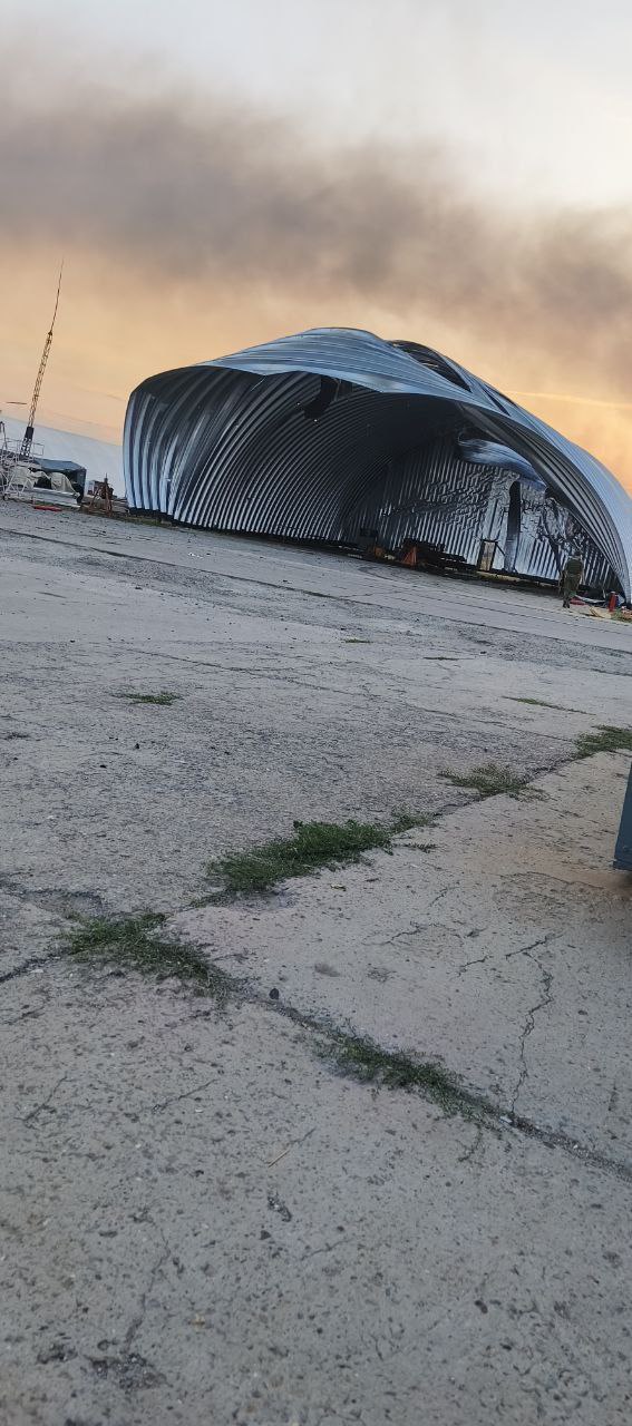 Последствия налета на военный аэродром Мариновка в Волгоградской области 