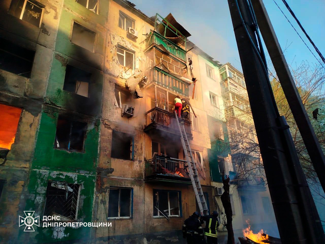 Последствия российского налета на Павлоград