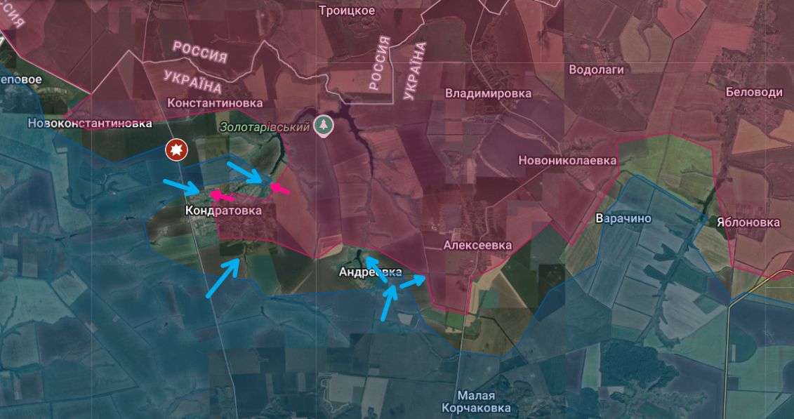 Ситуация в Сумской области на участке ЛБС от Кондратовки до Алексеевки по версмм Анатолия
