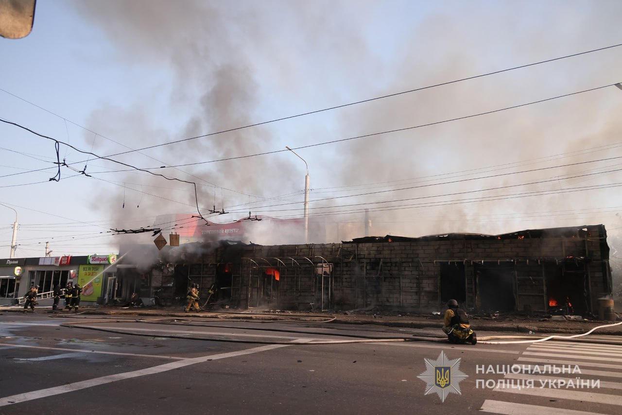 Последствия российского ракетного удара по Запорожью