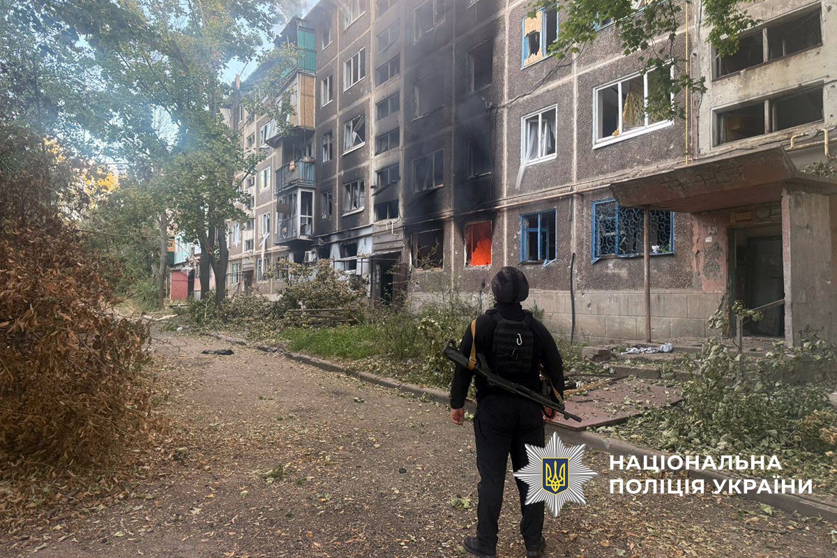 Последствия российских обстрелов Константиновки 13 сентября 2025 года