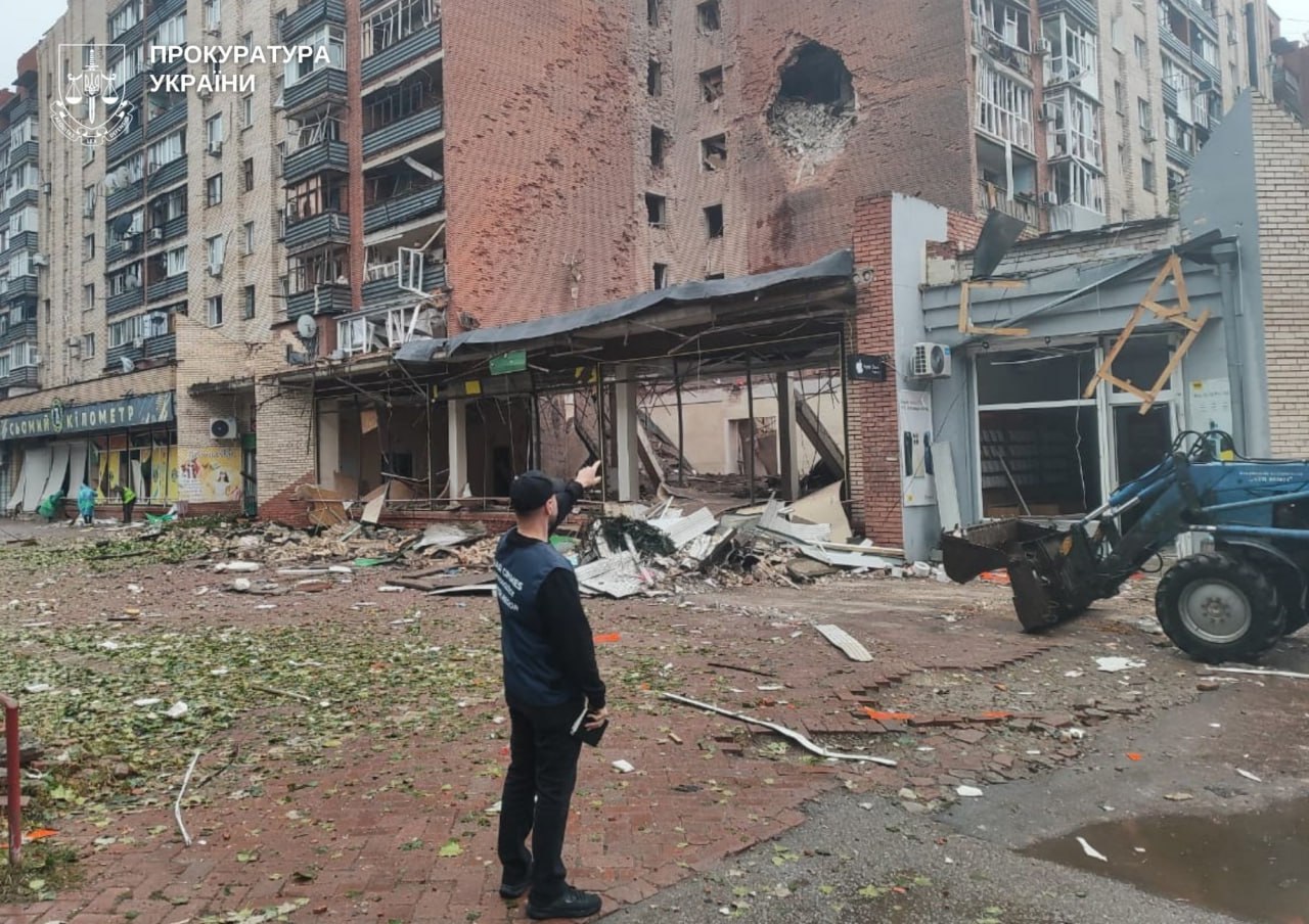 Последствия обстрела Славянска